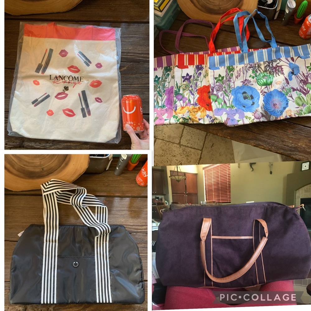 6 brand new bags ( canvas, duffle, overnight)